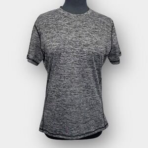 90° By Reflex Grey Black Activewear Short Sleeve Shirt Women's Small